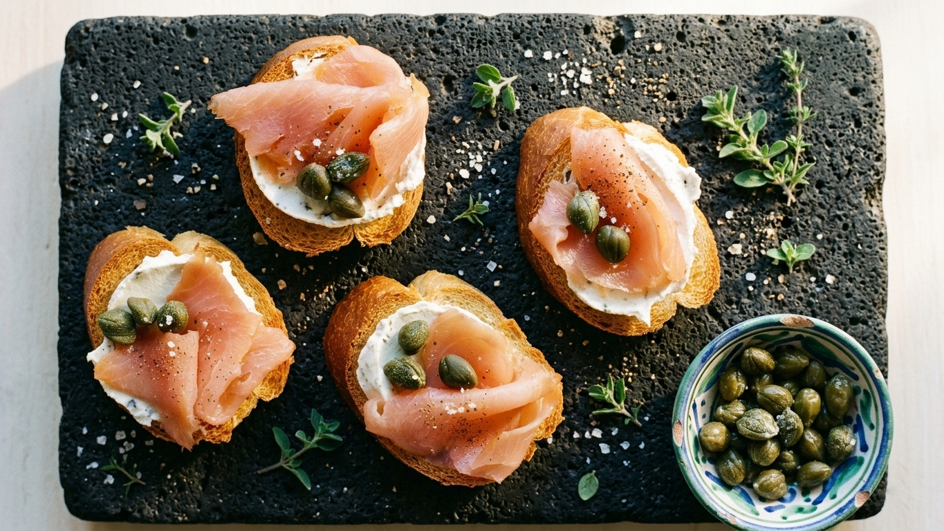 Bruschette con capperi Caravaglio